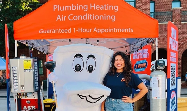 billyGO on Main Street Grapevine delivering HVAC & Plumbing services