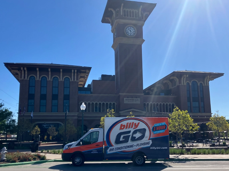 billyGO Plumber and HVAC Contractor Truck in Grapevine TX